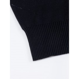 Women's Chic Sweater - Elegant Pullover with Long Flowing Lines, Non-Transparent Winter Sweater for Office, Party, Everyday Outfits - Fall/Winter Women's Fashion Tops, Cute Sweaters, Party Wear, Sophisticated Style, Highquality Knitwear