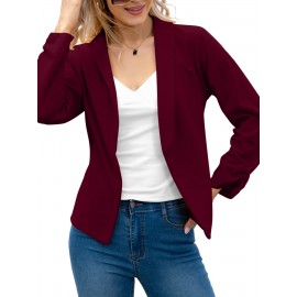 Plus Size, Women's Fall Fashion Blazer- Double-Layer Suit Collar Slim Fit Blazer Jacket, High-Quality Fabric, Exquisite Tailoring, Versatile for Office/Daily/Date/Street, Multiple Sizes/Colors, Easy to Match, Breathable Comfortable, Blazers For Women Plus Size, Blazer For Women Elegant Classy, Blazer Jackets For Women Plus Size, Blazers For Women Elegant Classy, Black Blazer For Women Plus Size, Plus Size Women Blazers, Blazers Plus Size, Curve Blazers For Women,